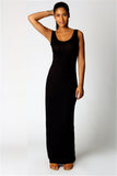 High Stretch Tank Robe Thin O-Neck Sleeveless Slim Maxi Dress