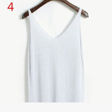 Women V Neck Solid Camis