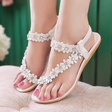 Flowers Bohemian Ladies Flat Sandals