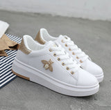 Women Breathable PU Leather Sneakers