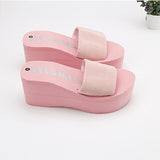 Women Beach Elastic Fabric Slippers