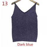 Women V Neck Solid Camis