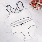 2019 Cotton Thin Screw Thread Push Up Bra Set Japanese Lingerie Set beauty back Women Bra Panties Set Comfort Underwear