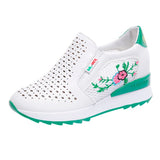 Floral Embroidered Leather Shoes