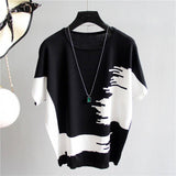 O-neck Patchwork Women Tops