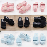 Women Beach Elastic Fabric Slippers 