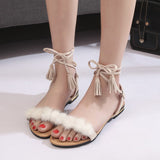 Women Flats Tassel Sandals 