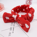 Coral Fleece Makeup Bow Headband For Women Wash Face Lady Bath Mask Cosmetic Hairband Elastic Soft Turban Hair Accessories