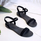 Women Flat Cow Suede Comfortable Sandals