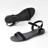 Women Flat Cow Suede Comfortable Sandals 