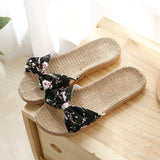 Floral Bow-knot Flip Flops Women Slippers