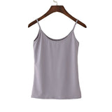 Tank top Women Summer Casual Camisoles Women's Tops T-shirt Spaghetti Strap Cropped Vest Female Camis Fashion Synthetic cotton