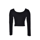 Women Sexy long Sleeve Crop Top