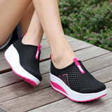 Sport Fashion Mesh Swing Wedges Sneakers