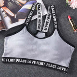 Women's Sports Top Push Up Fitness Running Yoga Bra