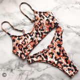 Women's Hot Bikini Leopard Bathing Suit Two Piece Sexy Swimsuit