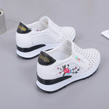 Floral Embroidered Leather Shoes