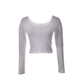 Women Sexy long Sleeve Crop Top