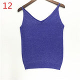 Women V Neck Solid Camis