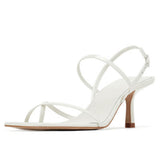 Vintage Square Toe Heel Sandals