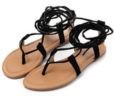 Women Multiple Cross-Strap Tall Knee Sandal