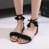 Women Flats Tassel Sandals 