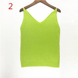 Women V Neck Solid Camis