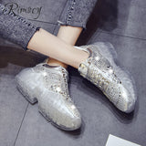 fashion crystal transparent PVC soles sneakers 