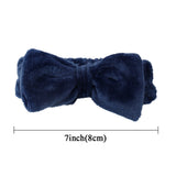 Coral Fleece Makeup Bow Headband For Women Wash Face Lady Bath Mask Cosmetic Hairband Elastic Soft Turban Hair Accessories