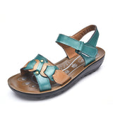 Leather Beach Women Wedge Sandals