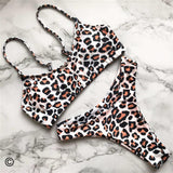 Women's Hot Bikini Leopard Bathing Suit Two Piece Sexy Swimsuit