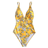 Women's Sexy Pear Blossom Swimsuit Floral Print Monokini