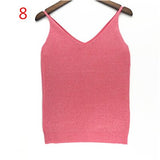 Women V Neck Solid Camis