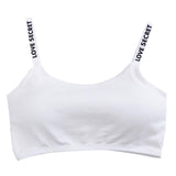 Removable Padded Letter Print Fitness Bra