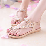 Flowers Bohemian Ladies Flat Sandals  