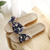 Floral Bow-knot Flip Flops Women Slippers