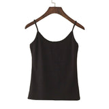 Tank top Women Summer Casual Camisoles Women's Tops T-shirt Spaghetti Strap Cropped Vest Female Camis Fashion Synthetic cotton