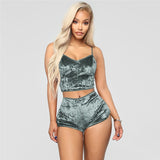 Sexy Body-con Sleeveless Tops Short Set