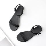 Women Flat Cow Suede Comfortable Sandals 