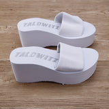 Women Beach Elastic Fabric Slippers 