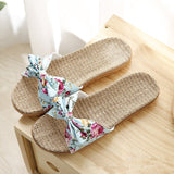 Floral Bow-knot Flip Flops Women Slippers