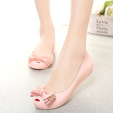 Jelly Flats Women Peep Toe Shoes