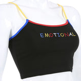 Emotional Letters Sexy Crop Tank Top