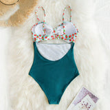 One-Piece Swimsuit Sexy Cut Out Bowknot Women Monokini