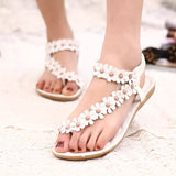 Flowers Bohemian Ladies Flat Sandals  