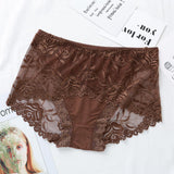 Women's Lace Briefs Transparent Seamless Panties