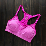 High quality Women professional sports yoga bra  With pads Female Fitness  Running Tank Top Bras quick-drying Underwear