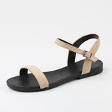 Women Flat Cow Suede Comfortable Sandals 