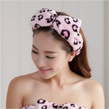 Women's Coral Fleece Makeup Bow Headband