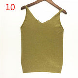 Women V Neck Solid Camis